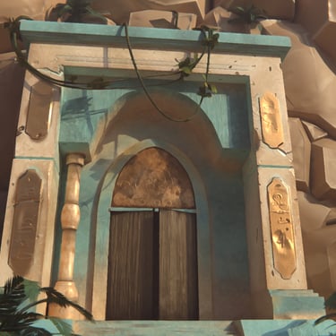 Rendu semi réaliste 3D - Porte Palais desert 