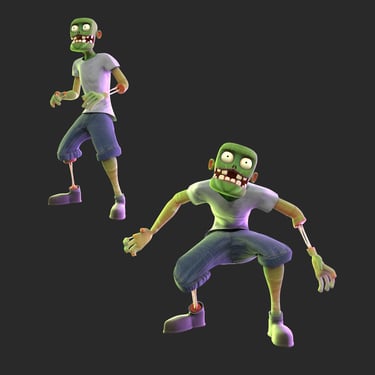 Zombie stylised - Character Design 3d