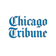 The official blue gothic-style wordmark logo for the Chicago Tribune newspaper.