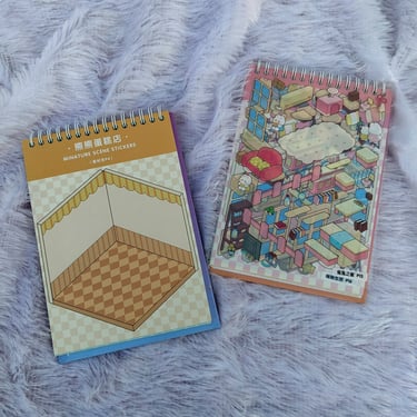 Aesthetic spiral-bound notebooks with sticker pages, perfect for mindful activity