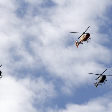 Tres helicópteros EC-135