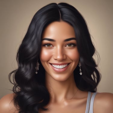 woman wearing black crew-neck shirt