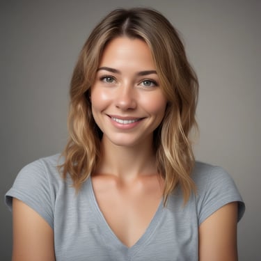 woman wearing black crew-neck shirt