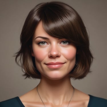 woman wearing black crew-neck shirt