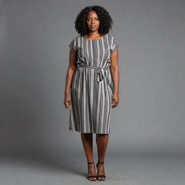 Portrait of a smiling woman with soft natural light highlighting her balanced curves.