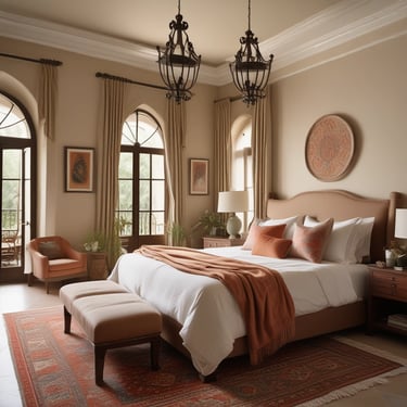 Inviting hotel lobby with warm lighting, comfortable seating, and fresh flowers on the reception desk.