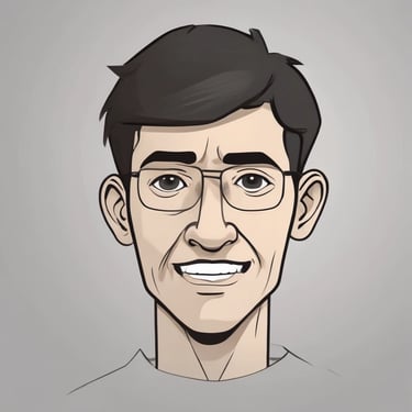 Photo of a smiling young professional working on a laptop in a bright coworking space.