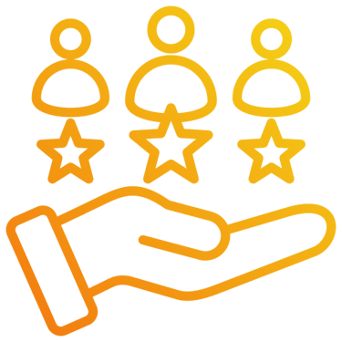 Icon representing customer-first experience and satisfaction at One 7 Garage