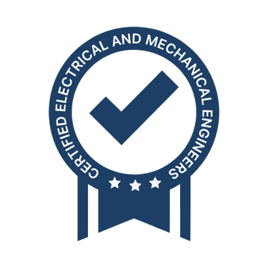 a blue badge with a check mark mark on it