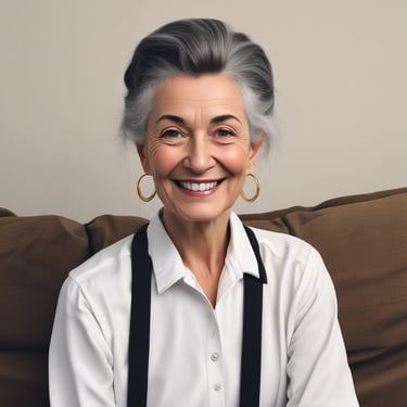 woman wearing black crew-neck shirt