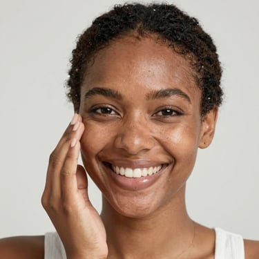 Smiling woman in dental chair receiving gentle care from a compassionate dentist.