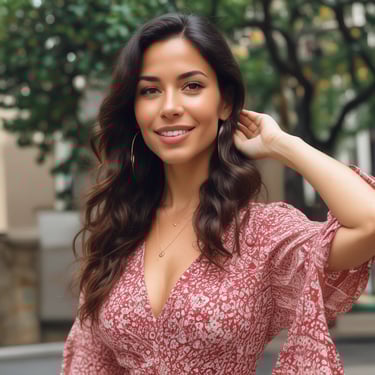 Portrait of a smiling woman in her home office with a laptop.