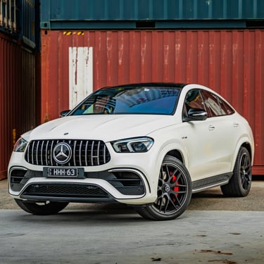 Close-up of GLE 63 AMG on Bridgestone tyres at a luxury tyre shop in Nigeria