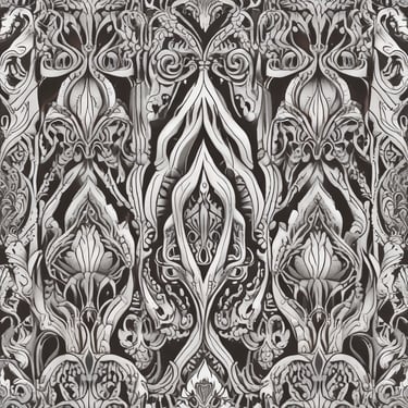 A young person is featured with intricate tattoos covering their torso and shoulder, appearing in a black and white photograph. The tattoos include detailed designs and portrait-like elements. The subject has a contemplative expression and is partially illuminated, creating a play of light and shadow.