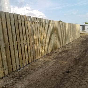 wood privacy fence for new construction