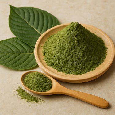 Premium Super Green Kratom powder – fine green herbal powder rich in alkaloids for balanced energy and relaxation