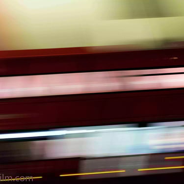 A photograph of blurred multicoloured light