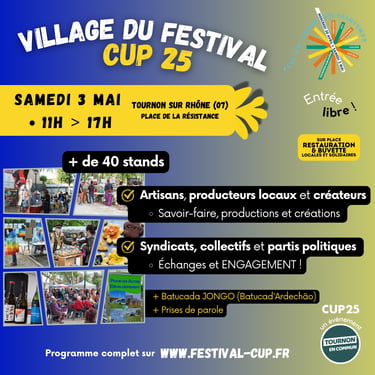 Programme du Village du festival CUP25