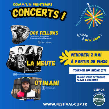Affiche du concert CUP25 du vendredi 2 mai 2025