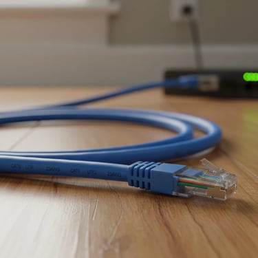 create the image of the CAT6 cable on the floor