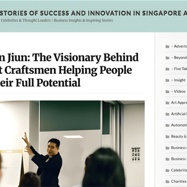 Featured in SG Visionaries: Elevating Talents, Transforming Organizations.
