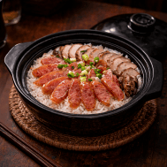 Sausage & Mushroom Claypot Chicken Rice