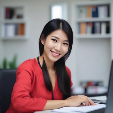 A satisfied customer smiling next to neatly arranged Makita tools in a store.