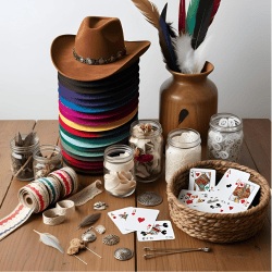 Hat Bar with Hats and Hat Flare Accessories