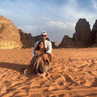 luna de miel en el desierto de wadi rum durante un viaje privado a jordania con Exclusive Jordan