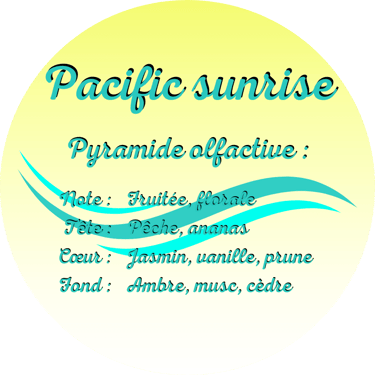 Pacific Sunrise scented candle from the Grasse perfumeries (France)