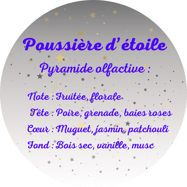 Stardust scented candle from the perfumeries of Grasse (France)