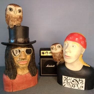 Slash & Axl with Little Owls