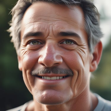 an older man with grey hair and a moustache