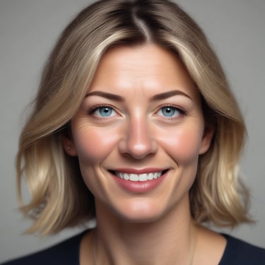 a lady with long blonde hair