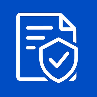 a document with a shield shield icon on it