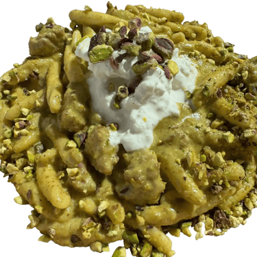 Pates pistaches et saucisse