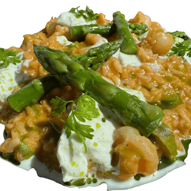 Risotto asperges et crevettes