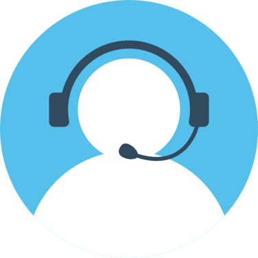 logo de um avatar com headset para atendimento ao cliente