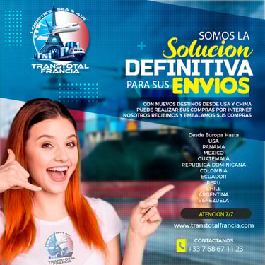 Somos la Solucion de envios de paqueteria desde Francia para Colombia , Venezuela , Ecu