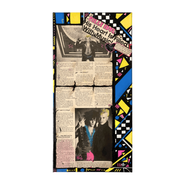 Original Colorful Artwork by Frankie Cervantes includes Billy Idol and POP Magazine Article.