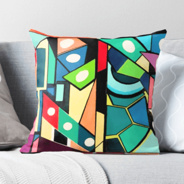 Colorful Abstract by Frankie Cervantes - Art by Frankie - Shop Pillows on Redbubble