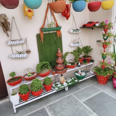 waste plastic uses , garden of kavita