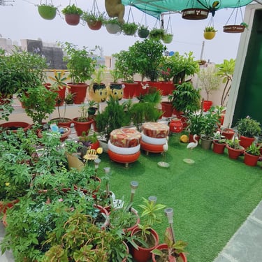 waste plastic uses , garden of kavita