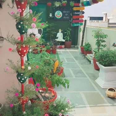 waste plastic product , garden of kavita