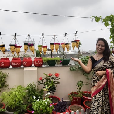 waste plastic product , garden of kavita