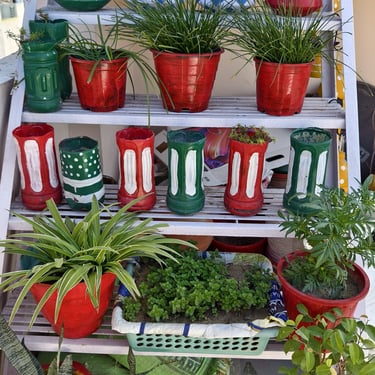 use of waste plastic , garden of kavita