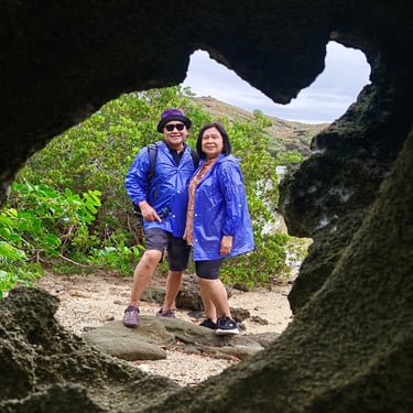 In a cave