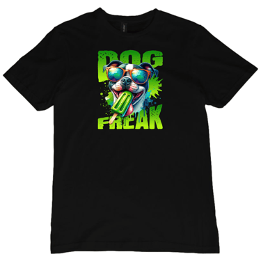 Dog Freak summer dog black short sleeve t-shirt