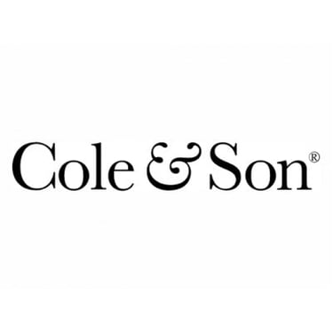 Official black and white Cole & Son logo for luxury designer wallpaper and fabrics.