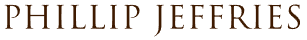Phillip Jeffries luxury designer wallcoverings company logo in elegant serif font.
